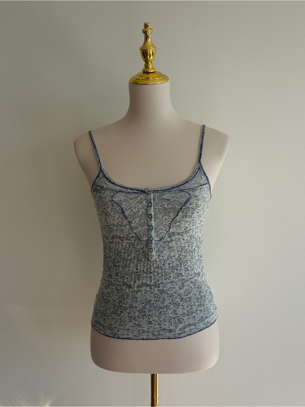 Vintage Free People Y2K lace cami tank top